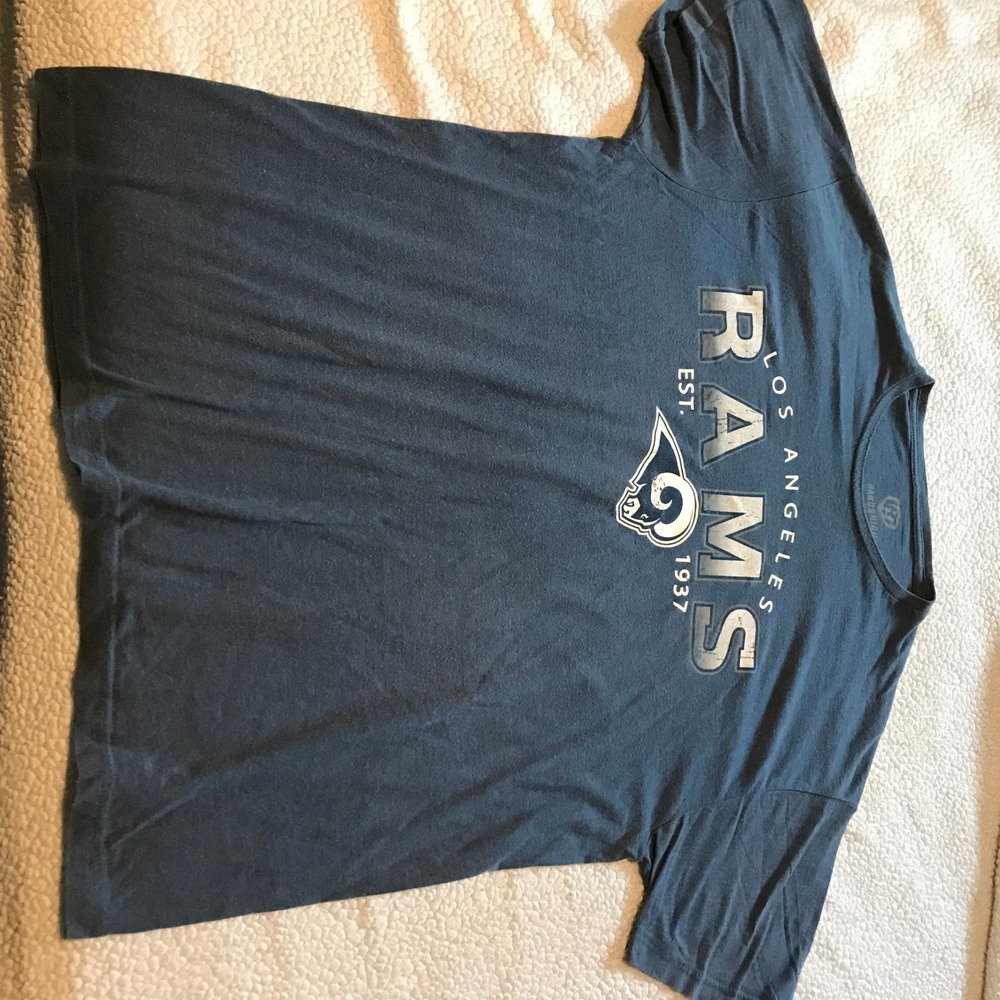 Hands High Los Angeles Rams NFL Graphic T-Shirt Mens XL Blue Gray Est 1937 Tee